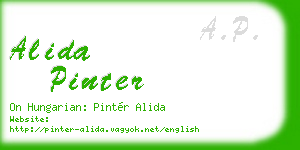 alida pinter business card