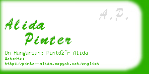 alida pinter business card